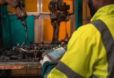 Man working on machine