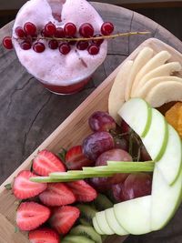 Close-up of fruits on table