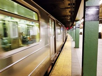 Train at railroad station