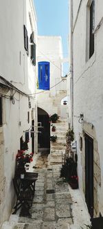 Narrow alley amidst buildings in city