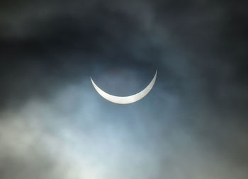 Low angle view of moon in sky