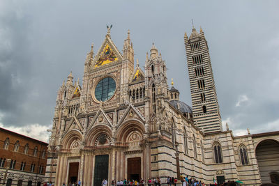 Low angle view of historical building against sky