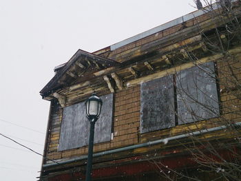 Low angle view of building against sky