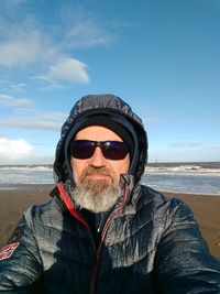 Portrait of woman wearing warm clothing