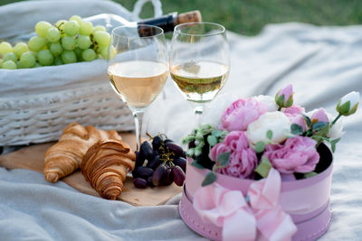 Close-up of food on table