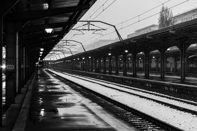 Railroad station platform