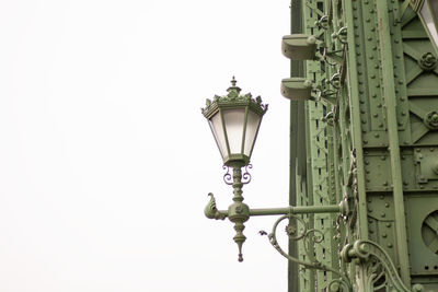 Street lights on the the freedom bridge budapest