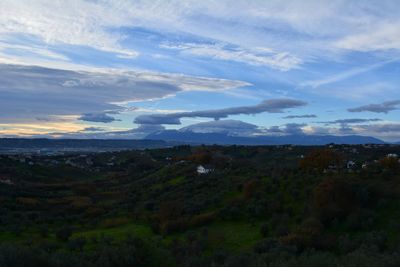 Scenic view of landscape against sky