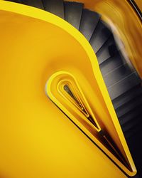 High angle view of spiral staircase of building