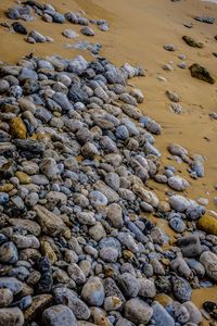 Pebbles on beach