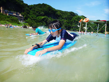 People enjoying in water