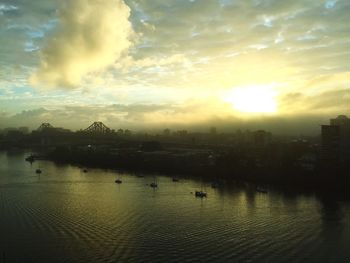 Scenic view of landscape against sky during sunset