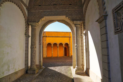 Corridor of historic building