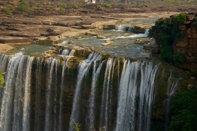 Scenic view of waterfall