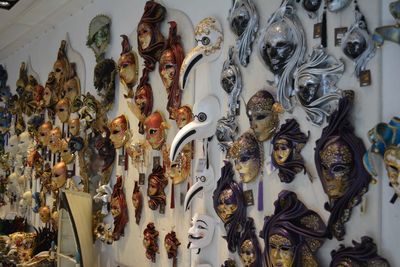 Close-up of carnival masks