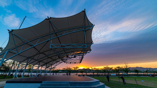 Sunset on the outdoor stage