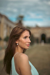 Young woman looking away