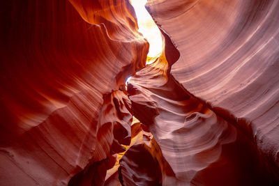 Low angle view of rock formations