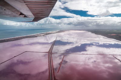 Aerial view of sea against sky