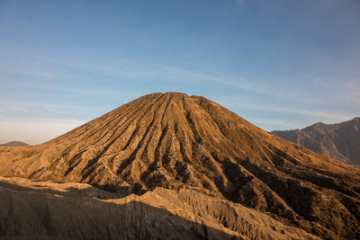 Scenic view of desert against clear sky