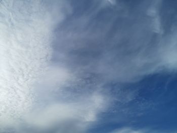 Low angle view of clouds in sky