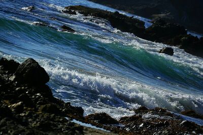 Rocks in sea