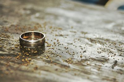 Close-up of wedding ring