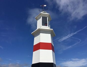 Lighthouse situated on the breakwater at ramsey harbour in the isle of man