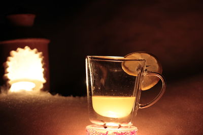 A cup of hot lemon juice