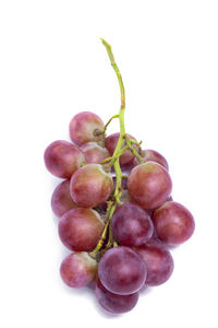 Close-up of grapes against white background