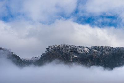 Scenic view of mountains and sky