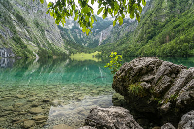 Scenic view of lake against mountain