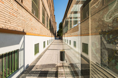 Digital composite image of buildings against sky