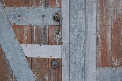 Full frame shot of old door