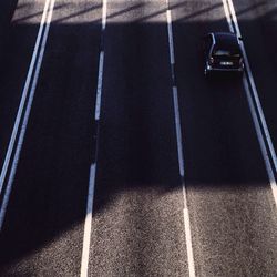 View of train on road