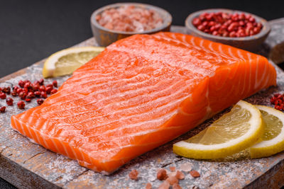 Close-up of food on table