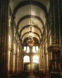 Interior of illuminated building