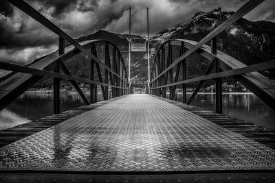 View of elevated walkway in city