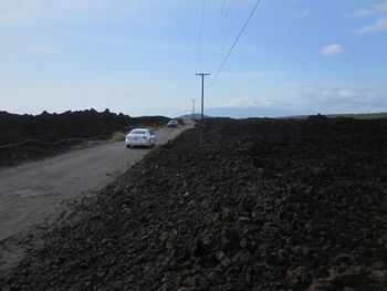 Car on road against sky