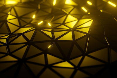 Low angle view of illuminated electric lamp