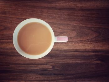 Directly above shot of tea on table