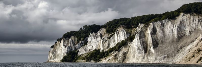 Panoramic view of cliffed coast