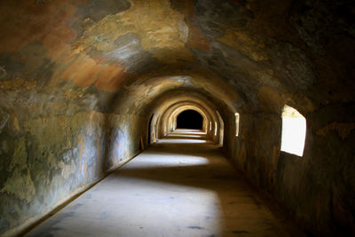 Empty corridor in old building