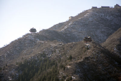 Scenic view of mountains against clear sky