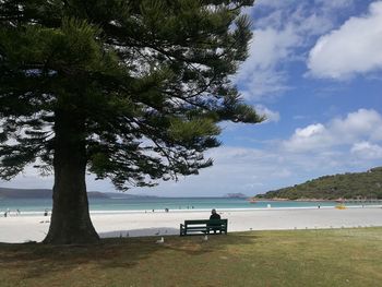 Scenic view of sea against sky