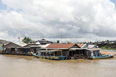 Floating village on tole sap, cambodia lake, way of living