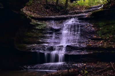 Scenic view of waterfall