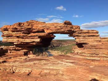 Rock formations on beach