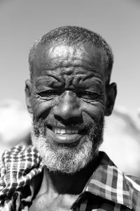 Close-up portrait of a smiling man