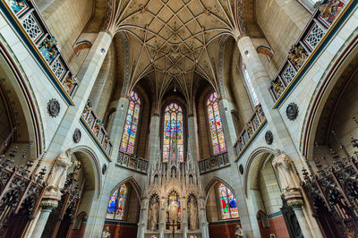 Low angle view of ceiling of building